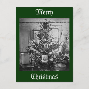 Stereoview Weihnachtsbaum Viktorianischen 1800er V Feiertagspostkarte