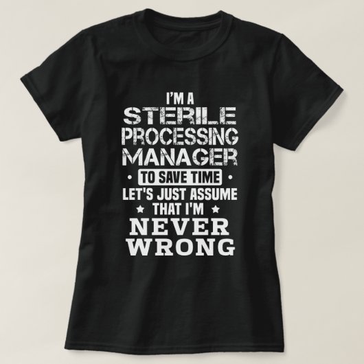 Sterile Processing Manager T-Shirt (Design vorne)
