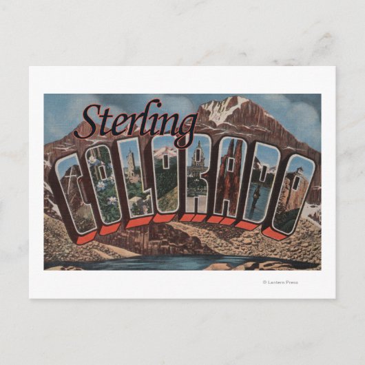 Sterling, Colorado - Große Buchstabenszenen Postkarte (Vorderseite)