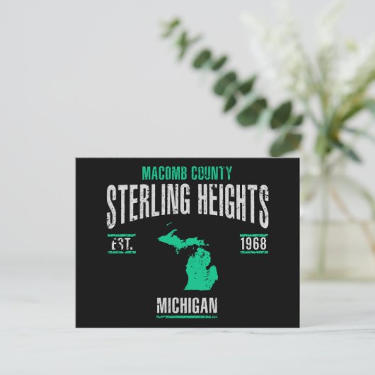 Sterling Heights Postkarte (Stehend Vorderseite)
