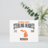 Sterling Heights Postkarte (Stehend Vorderseite)