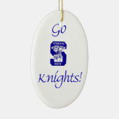 Sterling High Go Ritter Logo II Oval Ornament (Rechts)