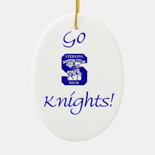 Sterling High Go Ritter Logo II Oval Ornament (Vorne)