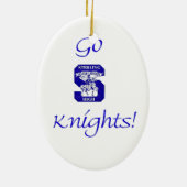 Sterling High Go Ritter Logo II Oval Ornament (Hinten)