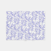 Sterling High Script Text II Custom Fleece Blanket (Vorderseite (Horizontal))