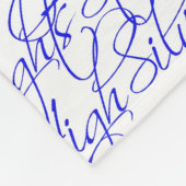 Sterling High Script Text II Custom Fleece Blanket (Ecke)