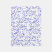 Sterling High Script Text II Custom Fleece Blanket (Vorderseite)