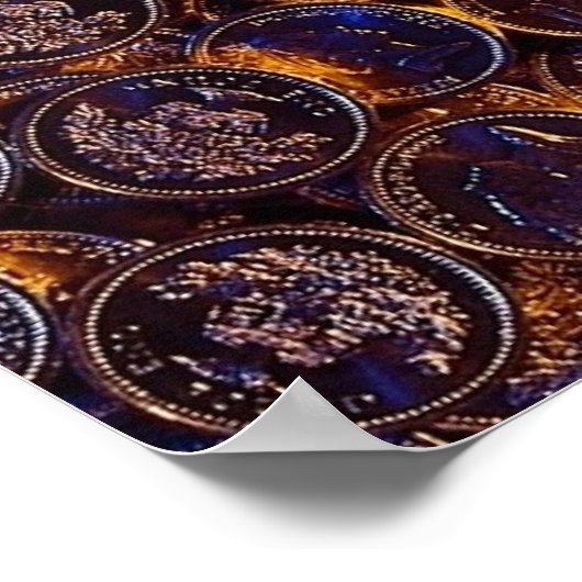 Sterling-Münzen Poster (Ecke)