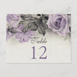 Sterling Silber Lila Rosen Hochzeit Tischkarten Postkarte