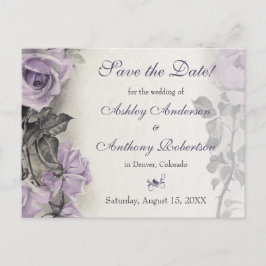 Sterling Silver Lila Rose Hochzeit speichern das D Ankündigungspostkarte