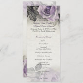 Sterling Silver Lila Rose Wedding Program Programm (Vorne/Hinten)