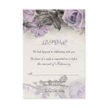 Sterling Silver Lila Rose Wedding RSVP Card