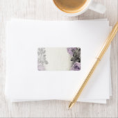 Sterling Silver Rose Blank Wedding Address Labels Adressaufkleber (Insitu)
