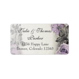 Sterling Silver Rose Wedding Address Labels Adressaufkleber