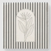 Sterlitzia Elegante Blume Botanisch Steinuntersetzer (Vorderseite)