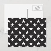 Stern 1 Schwarz/Weiß Postkarte (Vorne/Hinten)
