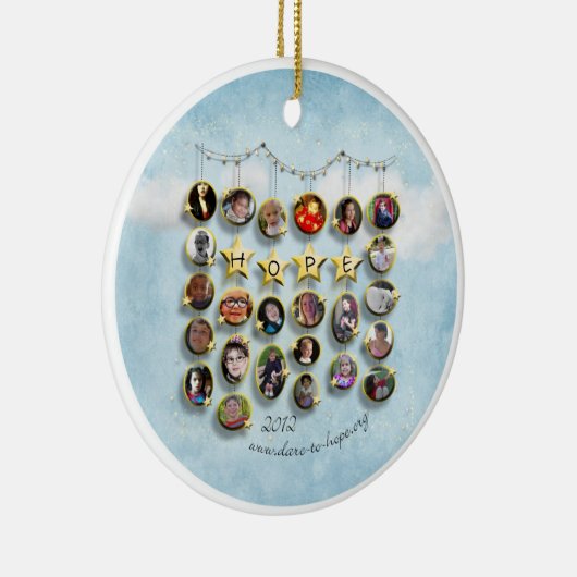 Stern 2012 der Hoffnungs-Verzierung Keramikornament (Rechts)