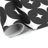 Stern 7 Schwarzweiss Geschenkpapier (Rolleneckpunkt)