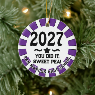Stern-Abschlussklasse 2027 Foto-Abschlussfeier Keramik Ornament