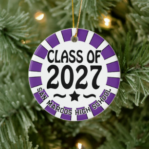 Stern-Abschlussklasse 2027 Foto-Abschlussfeier Keramik Ornament
