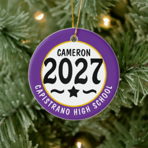 Stern-Abschlussklasse 2027 Foto-Abschlussfeier Keramik Ornament