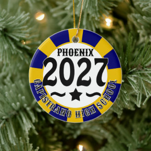Stern Abschlussklasse 2027 Foto-Abschlussfeier Keramik Ornament