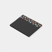 Stern-Anmerkungen über Schwarzes Post-it Klebezettel (angewinkelt)