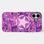 Stern auf Girly Hot Pink Camouflage Case-Mate iPhone Hülle (Rückseite (Horizontal))