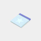 Stern auf Hellblau Post-it Klebezettel (angewinkelt)