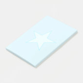 Stern auf Hellblau Post-it Klebezettel (angewinkelt)