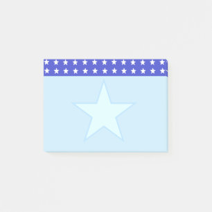 Stern auf Hellblau Post-it Klebezettel