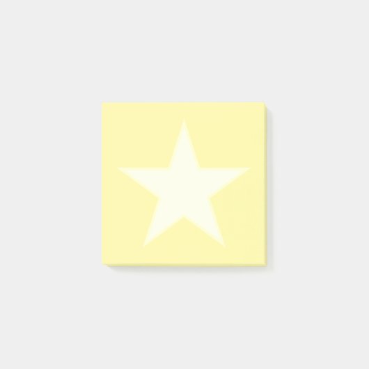 Stern auf hellgelb post-it klebezettel (Vorderseite)