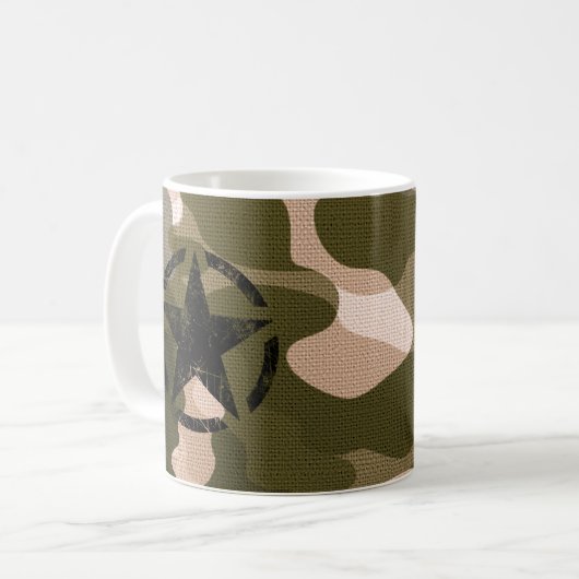 Stern auf Leinwandart Kaffeetasse (Vorderseite Links)