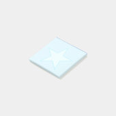 Stern auf Light Blue Post-it Klebezettel (angewinkelt)