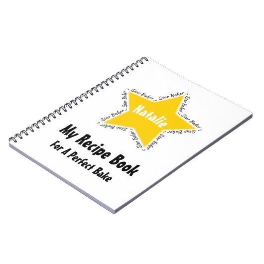 "Stern-Bäcker" mein Rezept-Buch Notizblock (Linke Seite)