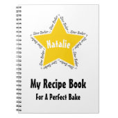 "Stern-Bäcker" mein Rezept-Buch Notizblock (Vorderseite)