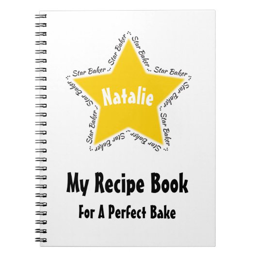 "Stern-Bäcker" mein Rezept-Buch Notizblock (Vorderseite)