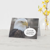 Stern Bald Eagle Greeting Card Karte (Gelbe Blume)