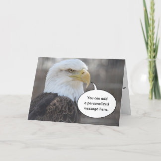 Stern Bald Eagle Greeting Card Karte