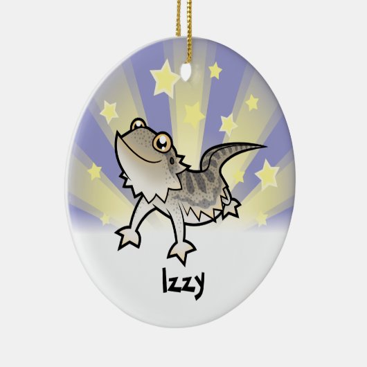 Stern-bärtiger Drache/Rankins Drache Keramikornament (Rechts)