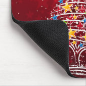 Stern bedeckte Weihnachtsbaum Mousepad (Ecke)