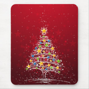 Stern bedeckte Weihnachtsbaum Mousepad