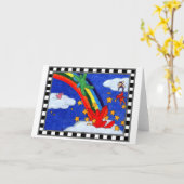 Stern besprüht Gruß-Karte Karte (Gelbe Blume)