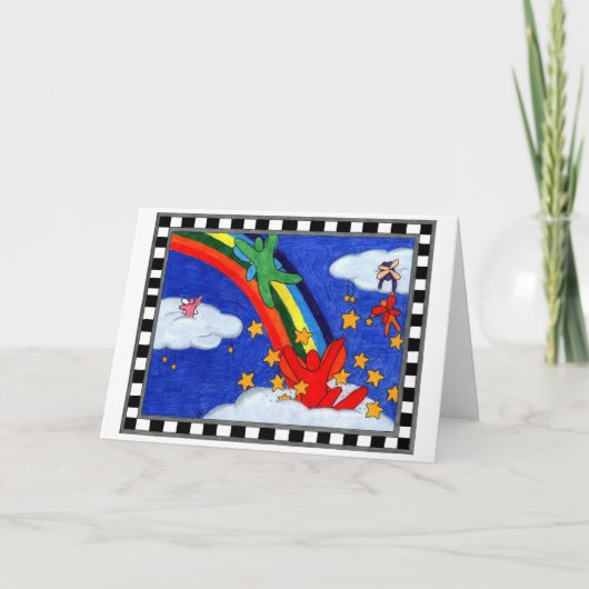 Stern besprüht Gruß-Karte Karte (Vorderseite)