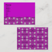 Stern-Blume lila Visitenkarte (Vorne/Hinten)