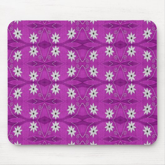 Stern-Blumen lila Mousepad (Vorne)