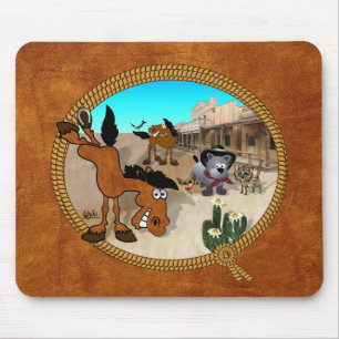 Stern bockig das Rodeo-Pferd Mousepad