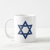 Stern David mit Pailletten Kaffeetasse (Links)