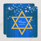 Stern der Einladungen von David Bat Mitzvah (Vorne/Hinten)