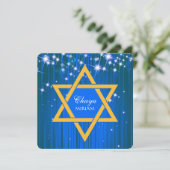 Stern der Einladungen von David Bat Mitzvah (Stehend Vorderseite)